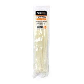 Abracadeira Nylon Perkon Branca 4,8X400 100 Peças