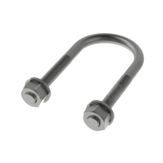 Abracadeira tipo "U" Vergalhão 6X3/8 10 Peças A4017