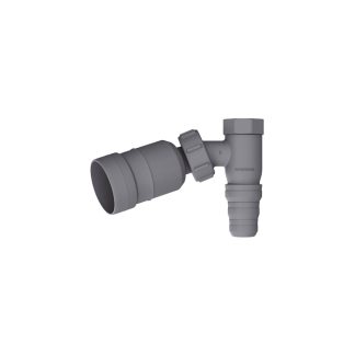 Adaptador para Maquina de Lavar Roupa/Louça Blukit Articulado 45 com Retenção Cinza