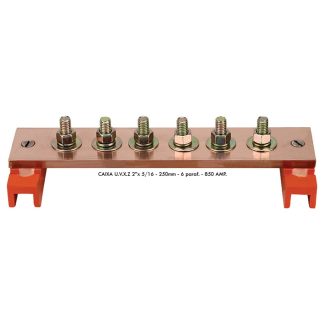 Barramento Caixa "U.V.X.Z"2X5/16 6 Parafuso 250mm 3