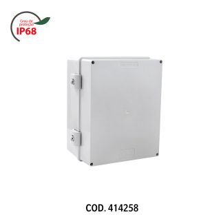 Caixa Passagem PVC Rohdbox Completa IP68 Cinza 250X200X130