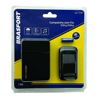 Campainha sem FIO Brasfort Pilha/Pilha 52 Toques Pre-Ta