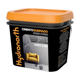Cimento Queimado Cinza Hydronorth Fosco Cinza Cronos 5kg
