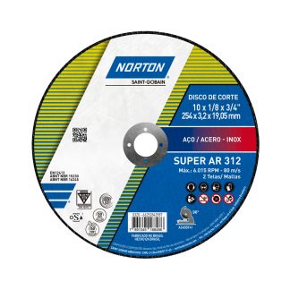 Disco de Corte para Ferro Norton 10 X 1/8 X 3/4 312