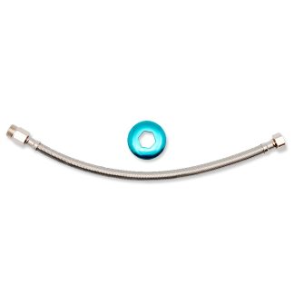 Engate Flexivel Metal Cromado Brasfort Malha INOX 30cm