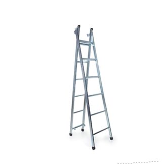 Escada Aço Eleva 3EM1 2X 7 Degraus 3,8m