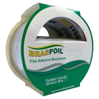 Fita de Alumínio Brasfoil 48MMX50m para Subcobertura Fita Metalizada