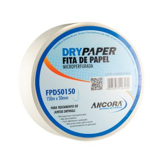 Fita Drywall Ancora de Papel Microperfurada 50MMX150m FPD50150