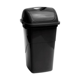 Lixeira Plasvale Basculante 30L Preta