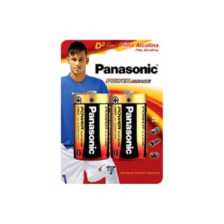 Pilha Panasonic Alcalina Grande Cartela 2 Peças LR20XAB/2B