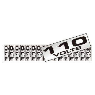Placa Sinalizacão Alumínio 01,5X3,5 "110V" com 16 Peças 100CO