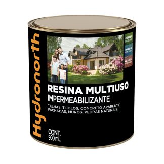 Resina Multiuso Hydronorth Solvente Brilhante 900ml Incolor Lata