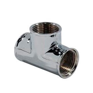 TEE Latão Metais REI 3/4" Rosca Rosca Cromado