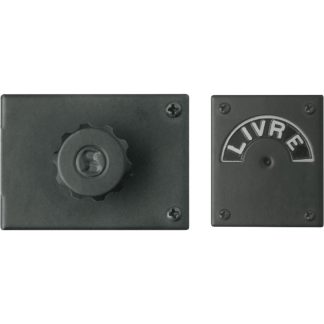 Trinco WC Livre/Ocupado Preto Soprano