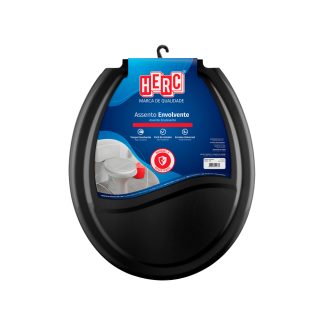 Assento Sanitário Herc "Envolvente" Preto 430