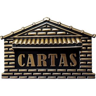 Caixa Carta Real PLASTICO"CASINHA"N04P Ouro Media 65