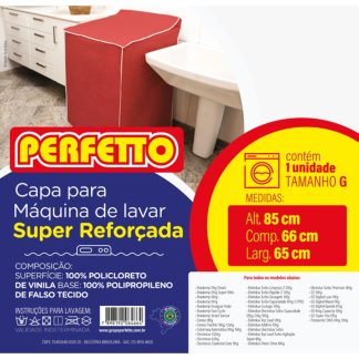 Capa para Maquina de Lavar (Cores Sortidas) Perfetto Reforcada G