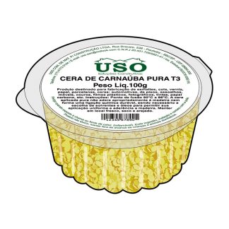 Cera Granulada de Carnauba USO 100g Pote