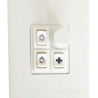 Controle Ventilador Qualitronix Luz+Reversor 2LAMPADA QV372