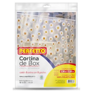 Cortina para BOX Perfetto Estampada Transparente 1,38 X 2,00m