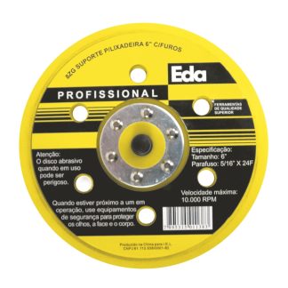 Disco Borracha EDA para Lixadeira 5 Furo 5" com Velcro 90Y