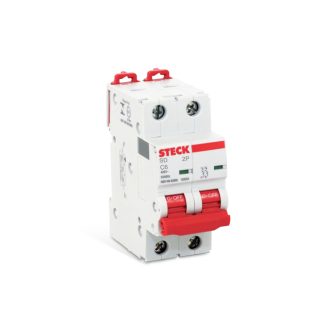 Disjuntor Steck DIN Bipolar 02A (C) SDD62C02