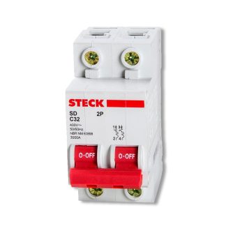 Disjuntor Steck DIN BIPOLAR125A SD2 C SDD2C125