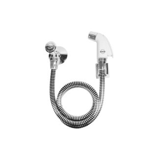 Ducha Higienica Higiban Cromada 1m com Registro com Gatilho Branco