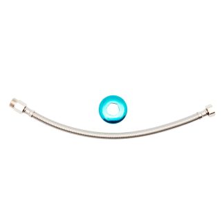 Engate Flexivel Metal Cromado Brasfort Malha INOX 40cm