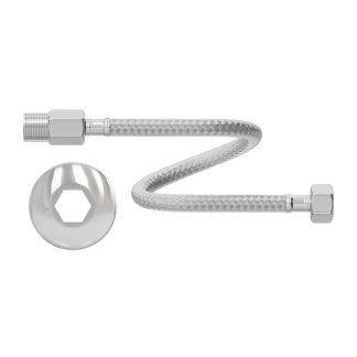 Engate Flexivel Metal Cromado Censi Malha INOX 40cm
