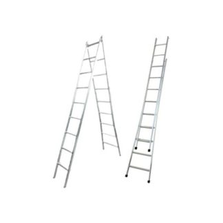 Escada Aço Eleva 3EM1 2X 9 Degraus 4,9m