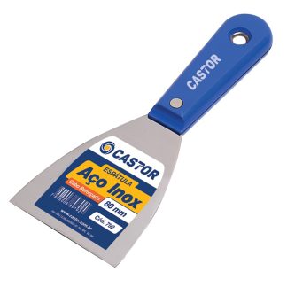 Espatula Parede Castor INOX Cabo Plástico 80mm 792