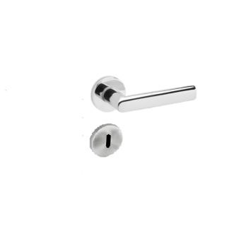 Fechadura Lafonte 880 Interna Roseta INOX Polido Redonda 55mm