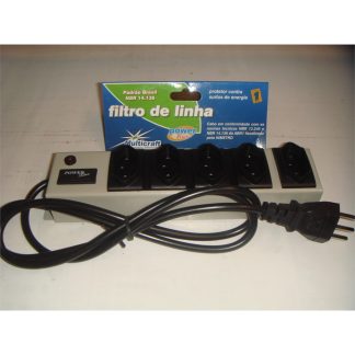 Filtro Linha Multicraft Metálico 5 Tomadas Bivolt