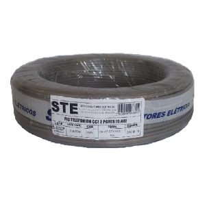 FIO Telefone 2 PAR CCI STE Cinza 200m PR 673