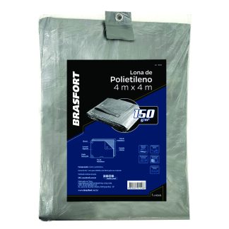 Lona Carreteiro Brasfort Cinza 4X 4m 150 Gramas por M