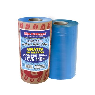 Lona Plástica Maxilona Azul Reciclada 4X100m+10m 26kg 100 Micras