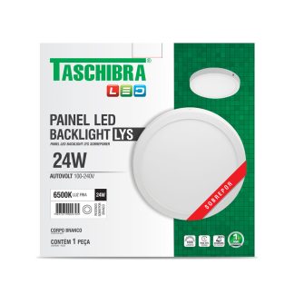 Luminaria LED Plafon Taschibra LYS Externo Redondo 24W 6500K 30cm