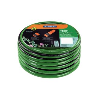 Mangueira Água Tramontina Trancada Verde/Preta 1/2" 15m