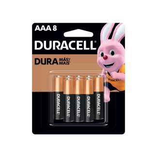 Pilha Duracell Alcalina Palito AAA Cartela 8 Peças