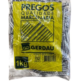 Prego Ardox Gerdau sem Cabeça 17X21 KG