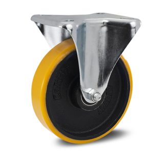 Rodizio para Carrinho Colson Ferro Base Fixa sem Trava 125mm