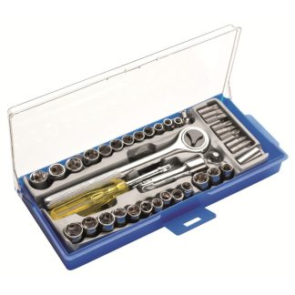 Soquete Excellent Bits com Catraca Encaixe 1/4 e 3/8COM 40PECAS 8ZI
