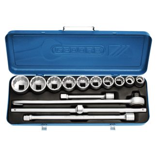 Soquete Gedore D32-3/4"EMZ Estriado Metálico 14PECAS
