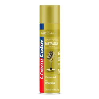 Tinta Spray Chemicolor Metálico Dourado 400ml