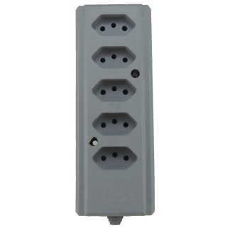 Tomada Barra Interneed (H) Quintupla 10A 2 Polos +Terra Cinza
