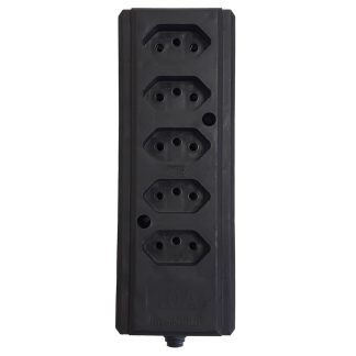 Tomada Barra Interneed (H) Quintupla 10A 2 Polos +Terra Preta