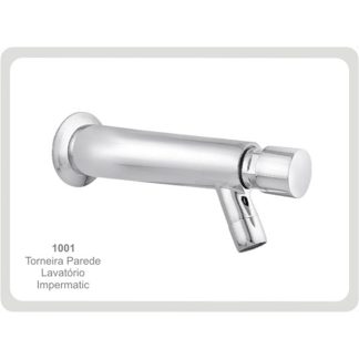 Torneira Metal Lavatorio Impermatic Parede 1001 1/2