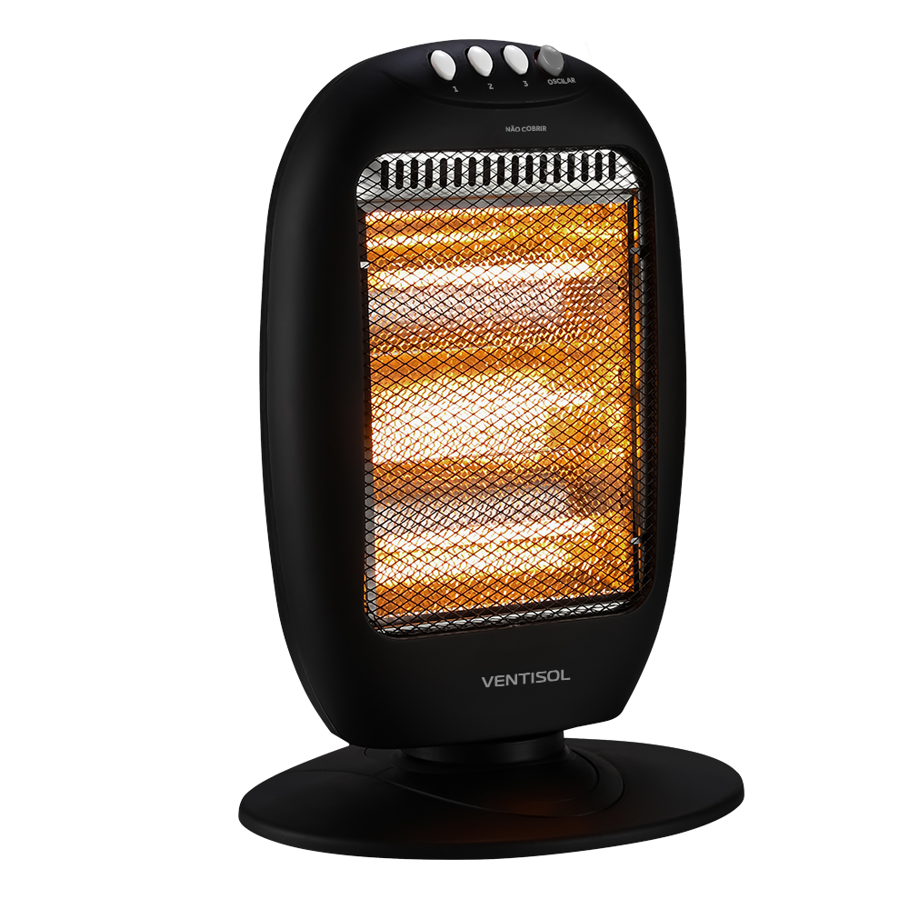 Aquecedor Ventisol Halogeno Oscilante Preto 220V