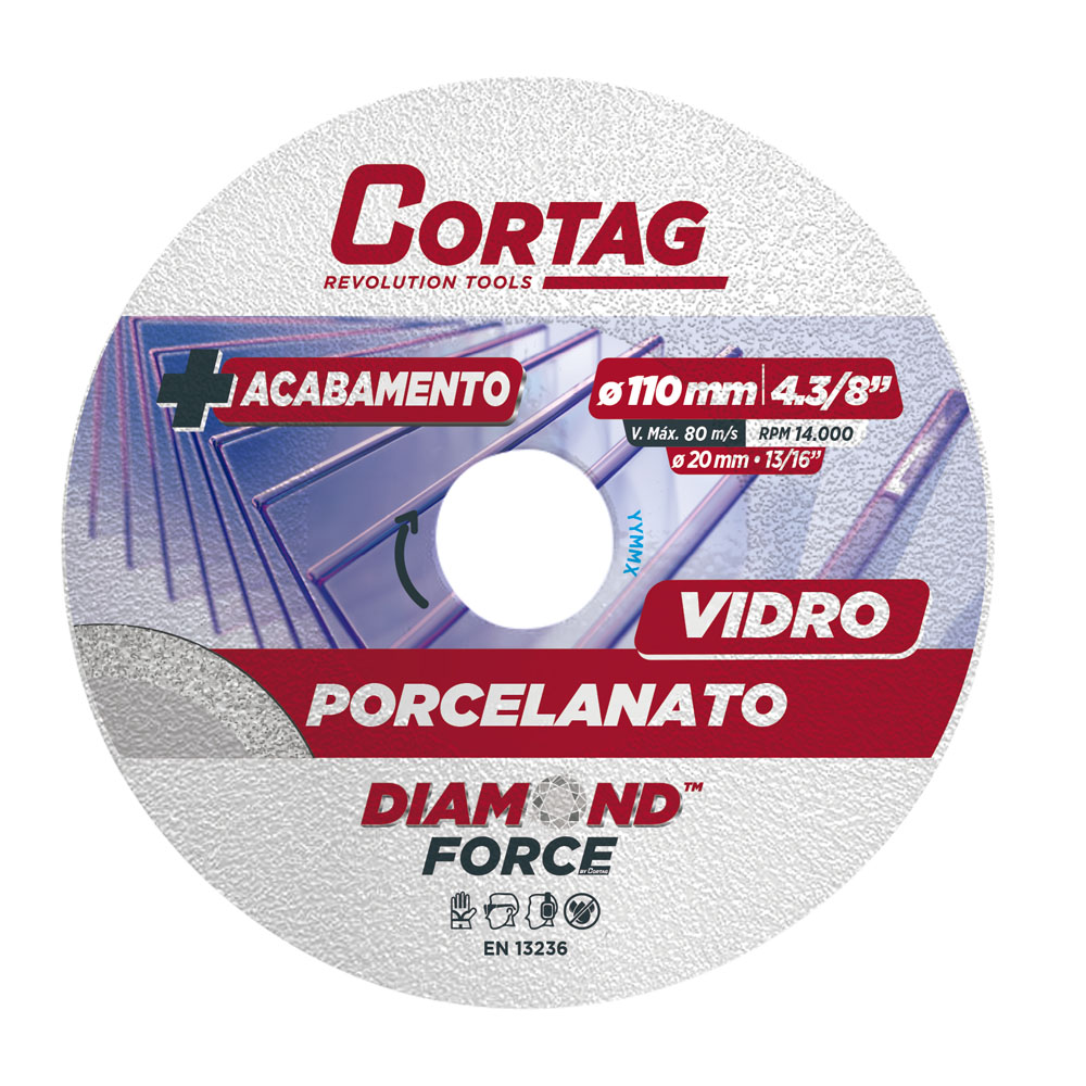 Disco Diamantado Cortag Porcelanato/Vidro 110mm